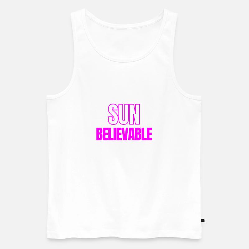 SUNbelievable - Unglaublich! - Männer Premium Bio Tank Top - Weiß