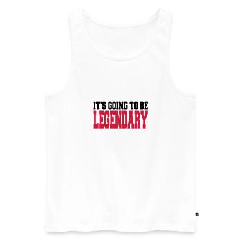 it's going to be legendary II 2c - Men's Premium Organic Tank Top - white - Front - AI Model Male 178 light (178cm)