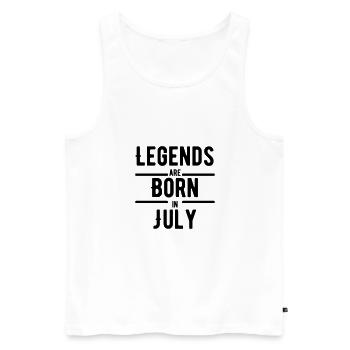 Legenden Geburtstag geboren Juli - Männer Premium Bio Tank Top - Weiß - Vorne - Michal (187cm)