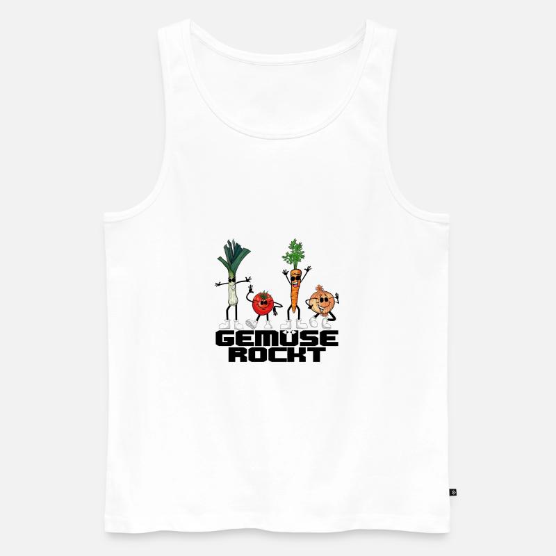 gemuse rockt - Männer Premium Bio Tank Top - Weiß