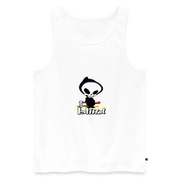 BLINDER SCHÄDEL - Männer Premium Bio Tank Top - Weiß - Vorne - AI Model Male 178 light (178cm)