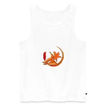 Goldfisch - Männer Premium Bio Tank Top - Weiß - Vorne - AI Model Male 178 light (178cm)