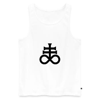 Leviathan Cross (Leviathan Cross, Devil's Cross) - Men's Premium Organic Tank Top - white - Front - AI Model Male 178 light (178cm)