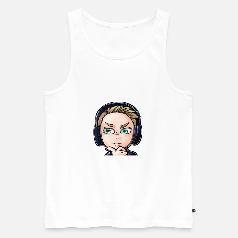 Nachdenklich - Männer Premium Bio Tank Top - Weiß