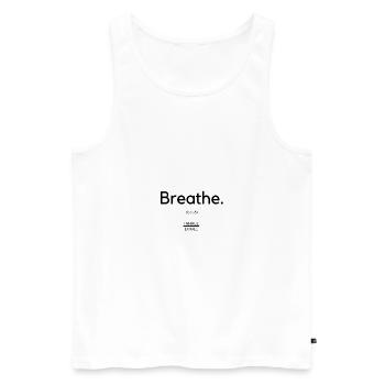 Breathe. - Männer Premium Bio Tank Top - Weiß - Vorne - AI Model Male 178 light (178cm)