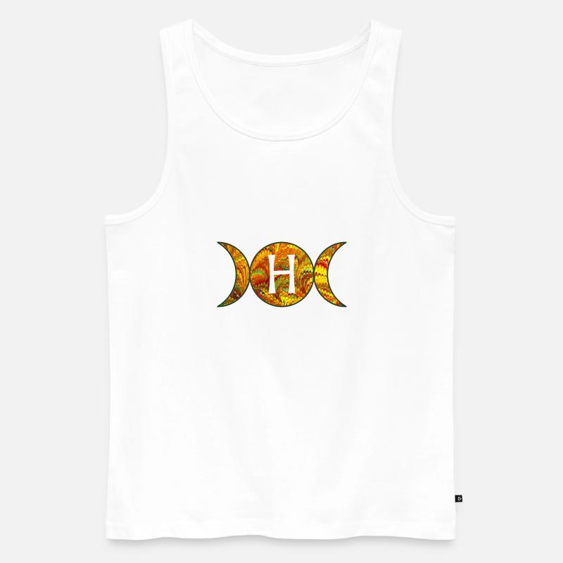 mondphasen e 38 h - Männer Premium Bio Tank Top - Weiß