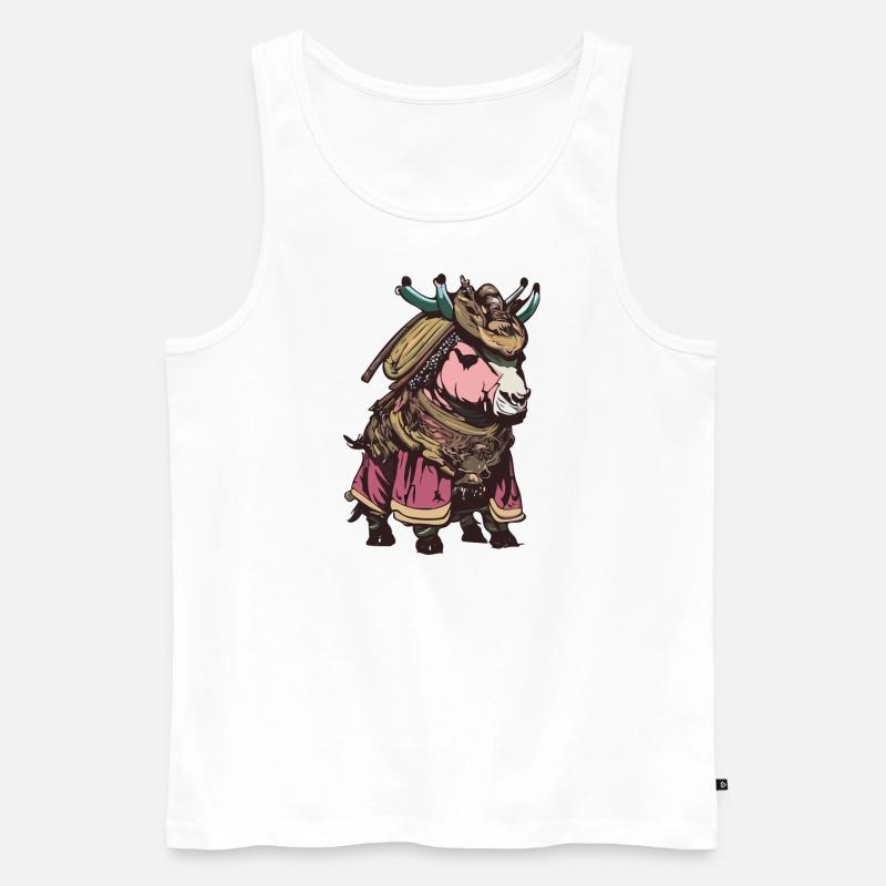 Samurai Pony - Männer Premium Bio Tank Top - Weiß