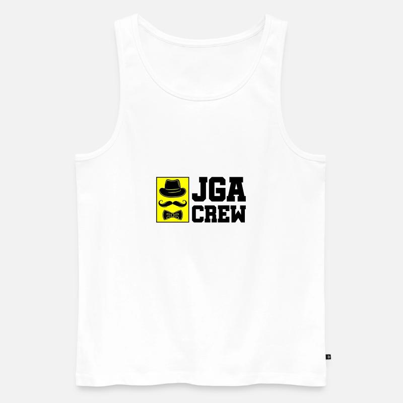 Jga Crew Junggesellenabschied Spruch - Männer Premium Bio Tank Top - Weiß
