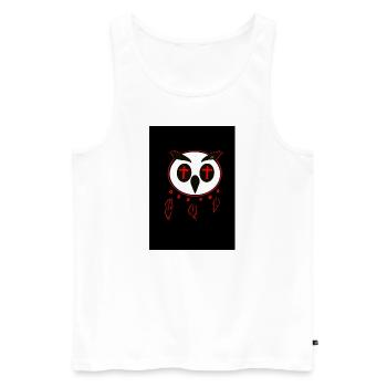 Hibou de la mort - Débardeur bio Premium Homme - blanc - Devant - Michal (187cm)