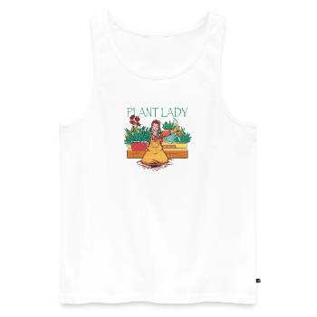Plant Lady - Männer Premium Bio Tank Top - Weiß - Vorne - AI Model Male 178 light (178cm)