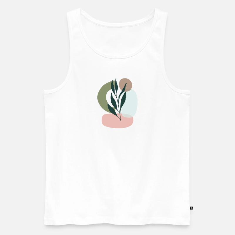 Minimalistic Boho Style - Männer Premium Bio Tank Top - Weiß