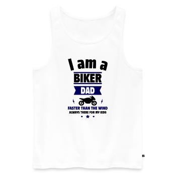 ich bin ein Biker-Papa, Vatertagsgeschenk - Männer Premium Bio Tank Top - Weiß - Vorne - AI Model Male 178 light (178cm)
