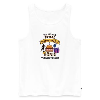 Futsalspieler Geburtstag Futsal Geb Spiel Fußball - Männer Premium Bio Tank Top - Weiß - Vorne - Michal (187cm)