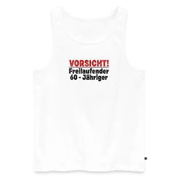 60. Geburtstag Männer Frauen Lustig 60 Jahre - Männer Premium Bio Tank Top - Weiß - Vorne - Michal (187cm)