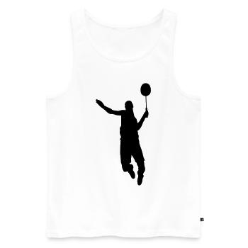 Tennis Badminton Badminton Player Gift - Men's Premium Organic Tank Top - white - Front - AI Model Male 178 light (178cm)