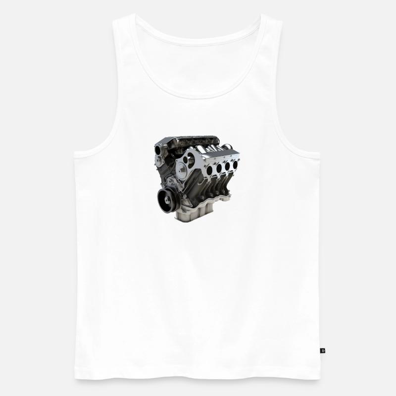 Engine Engine Graphics - Men's Premium Organic Tank Top - white