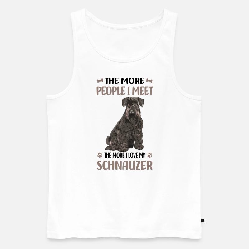 Schnauzer - Männer Premium Bio Tank Top - Weiß