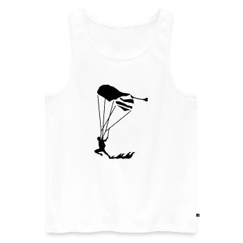 swoop_1 - Men's Premium Organic Tank Top - white - Front - AI Model Male 178 light (178cm)
