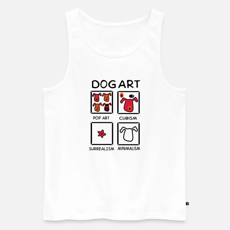 Hund - Männer Premium Bio Tank Top - Weiß
