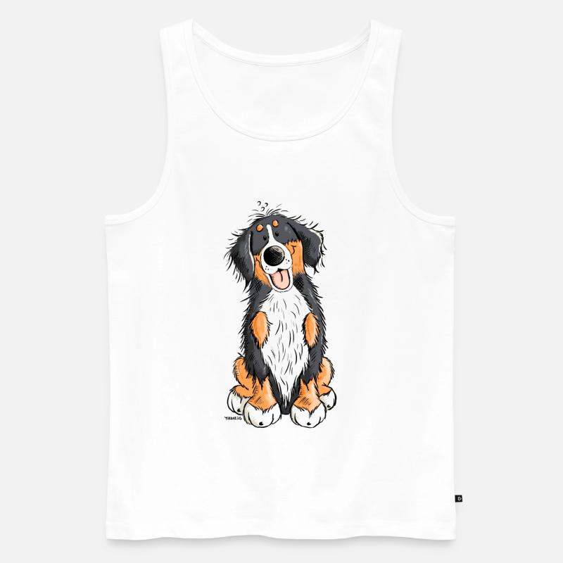 Berner Sennenhund mach Platz - Männer Premium Bio Tank Top - Weiß