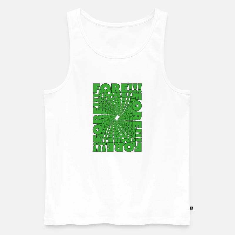 Fore! Golfen mit Stil - Männer Premium Bio Tank Top - Weiß