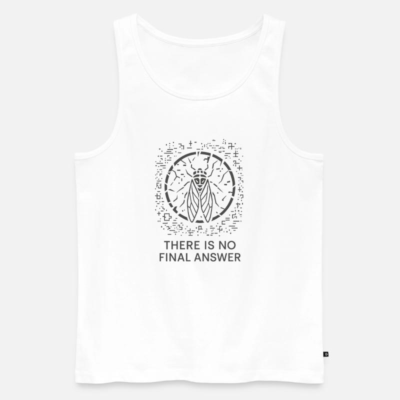 Cicada Infinite Cipher - Männer Premium Bio Tank Top - Weiß