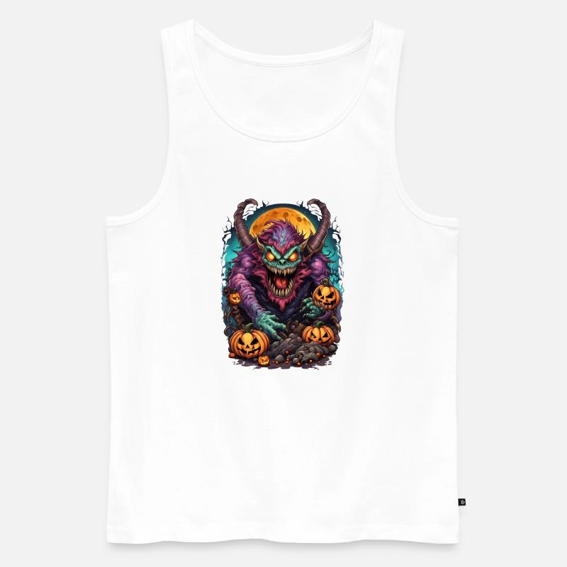 Dämon Halloween  - Männer Premium Bio Tank Top - Weiß