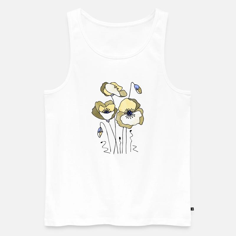Blumen - Männer Premium Bio Tank Top - Weiß