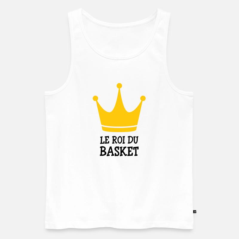 Der König des Basketballs - Männer Premium Bio Tank Top - Weiß
