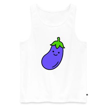 aubergine - Débardeur bio Premium Homme - blanc - Devant - AI Model Male 178 light (178cm)