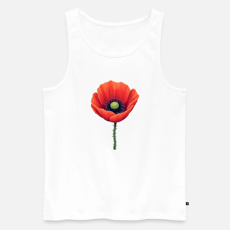 Mohnblume - Männer Premium Bio Tank Top - Weiß