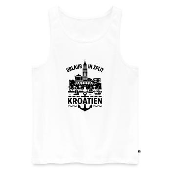 kroatien Split Urlaub - Männer Premium Bio Tank Top - Weiß - Vorne - Michal (187cm)
