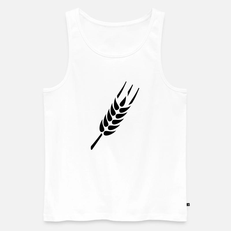Ähre - Männer Premium Bio Tank Top - Weiß