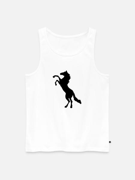 horse - Männer Premium Bio Tank Top - Weiß