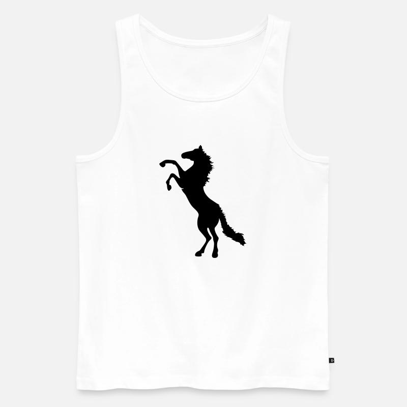 horse - Männer Premium Bio Tank Top - Weiß