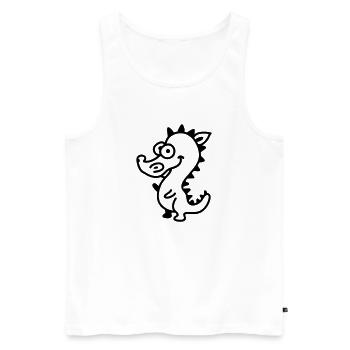 Dragons - Line - Débardeur bio Premium Homme - blanc - Devant - AI Model Male 178 light (178cm)
