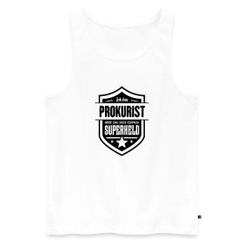 Super Prokurist - Männer Premium Bio Tank Top - Weiß - Vorne - Michal (187cm)