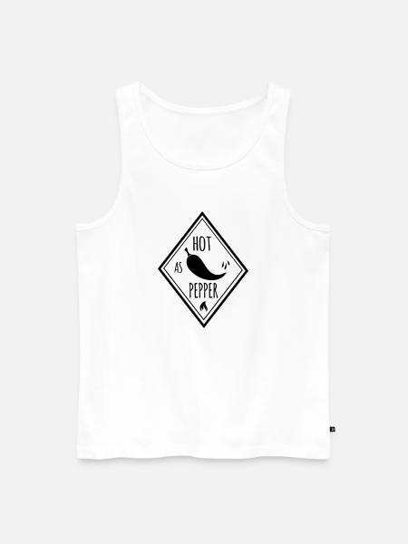 Hot as pepper - Männer Premium Bio Tank Top - Weiß