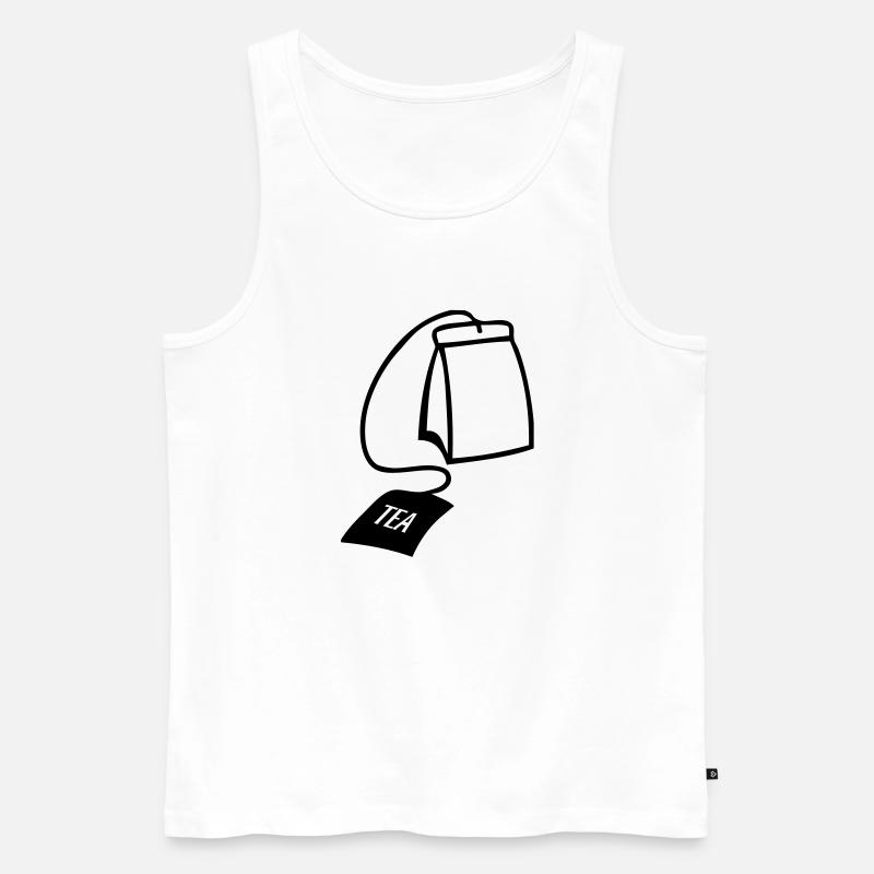 teabag - Männer Premium Bio Tank Top - Weiß