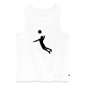 volleyball - Männer Premium Bio Tank Top - Weiß - Vorne - Michal (187cm)