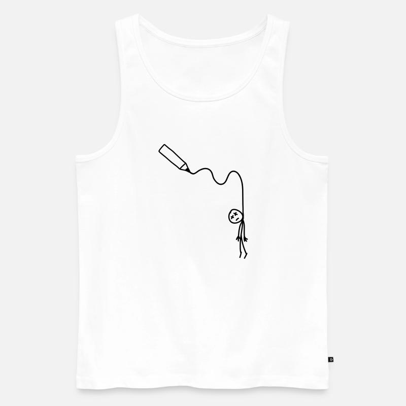 hangman_drawing - Männer Premium Bio Tank Top - Weiß