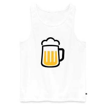 Bière - Débardeur bio Premium Homme - blanc - Devant - Michal (187cm)