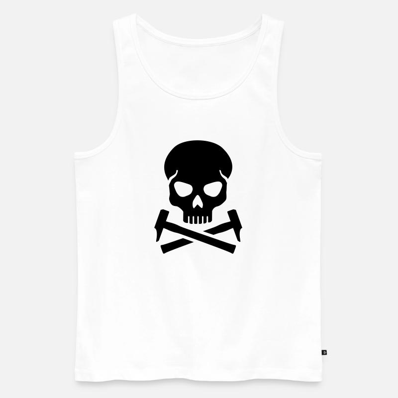 Hammer - Männer Premium Bio Tank Top - Weiß