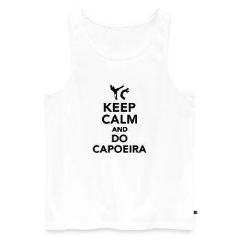 Keep calm and do Capoeira - Men's Premium Organic Tank Top - white - Front - Michal (187cm)