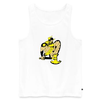 wikinger - Männer Premium Bio Tank Top - Weiß - Vorne - AI Model Male 178 light (178cm)
