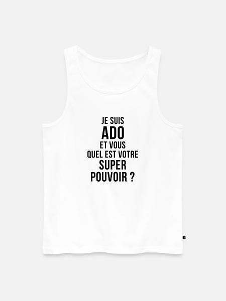 adolescent / enfant / ado / adolescente - Débardeur bio Premium Homme - blanc