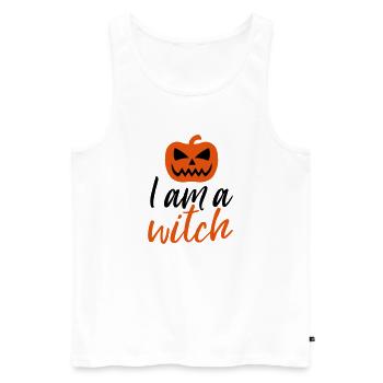 I am a Witch - Men's Premium Organic Tank Top - white - Front - Michal (187cm)