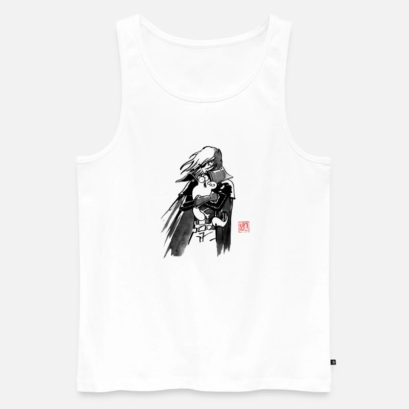 albator und simons katze - Männer Premium Bio Tank Top - Weiß