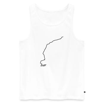 Isar - Männer Premium Bio Tank Top - Weiß - Vorne - AI Model Male 178 light (178cm)