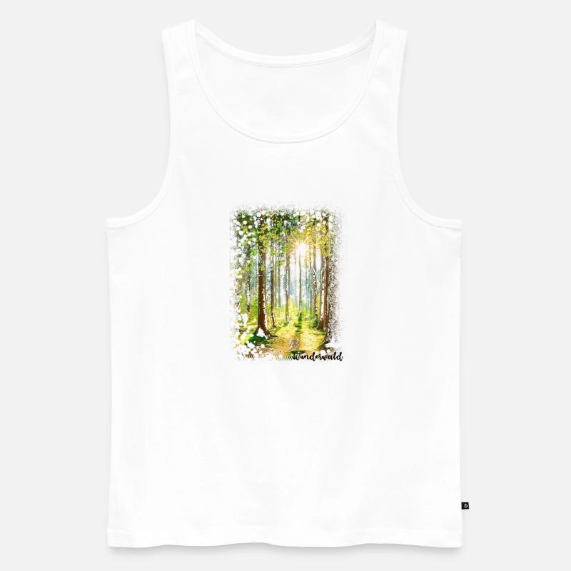Wunderwald, Wald - Männer Premium Bio Tank Top - Weiß